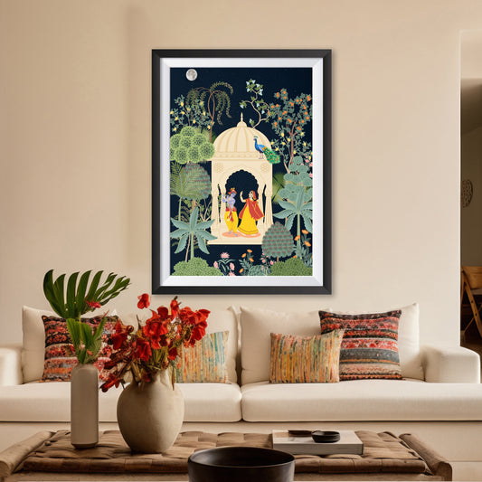 Radha Krishna Maharas Pichwai Art | Indian Wall Art Decor