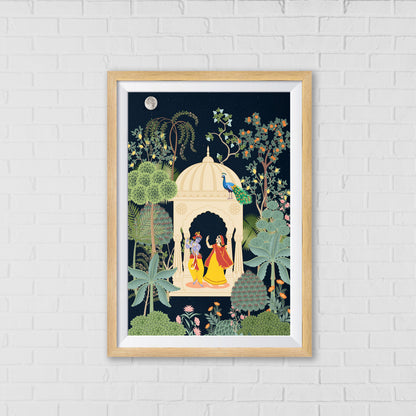 Radha Krishna Maharas Pichwai Art | Indian Wall Art Decor