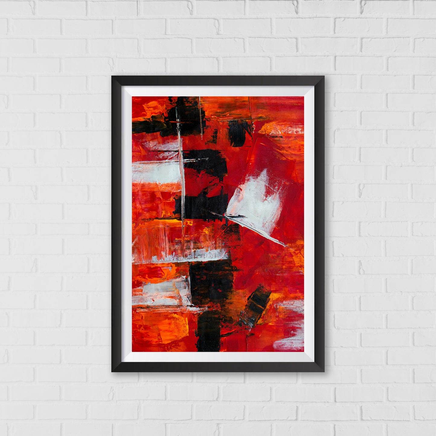 Red and Black Abstract Art by Steve Johnson | Modern Wall Art Decor