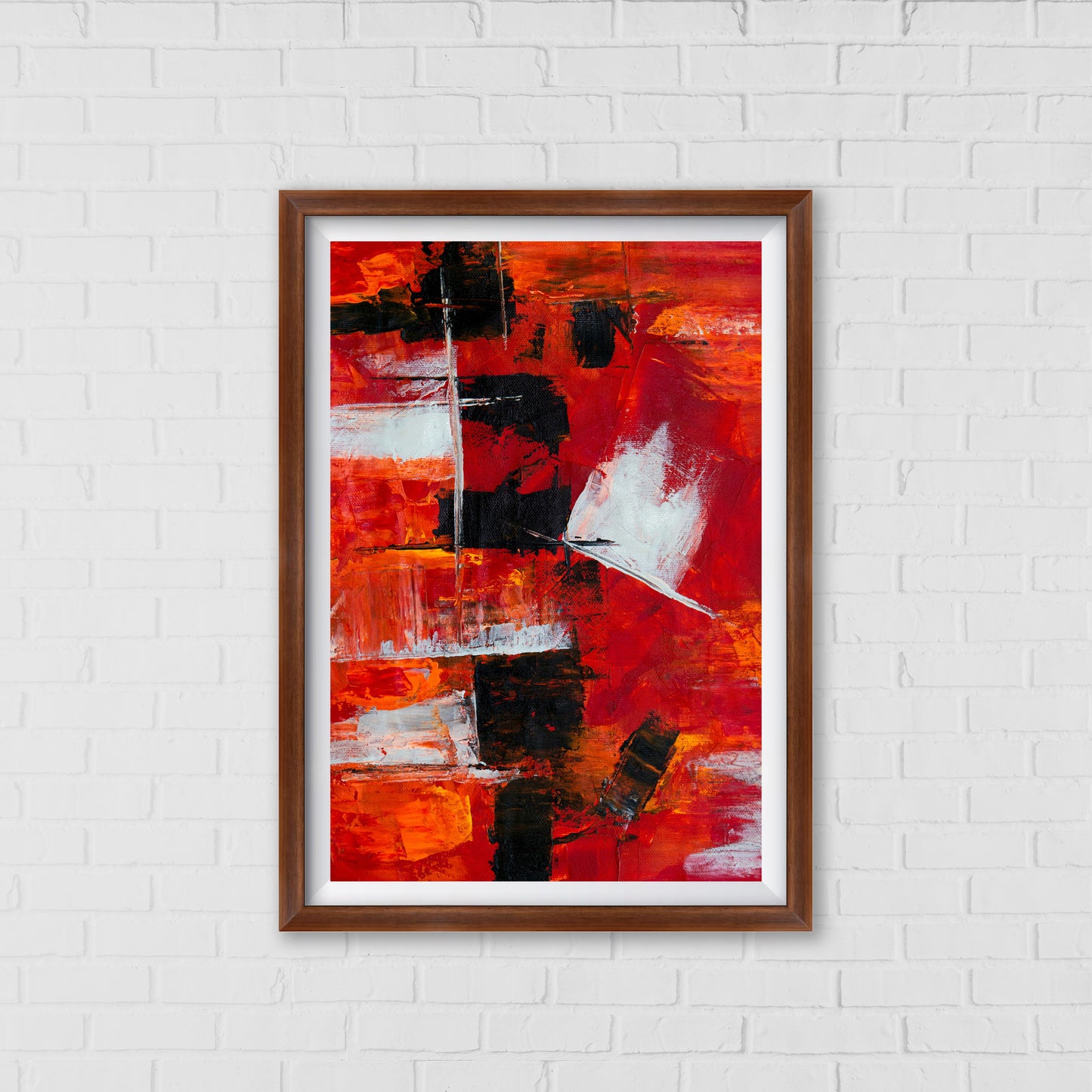 Red and Black Abstract Art by Steve Johnson | Modern Wall Art Decor