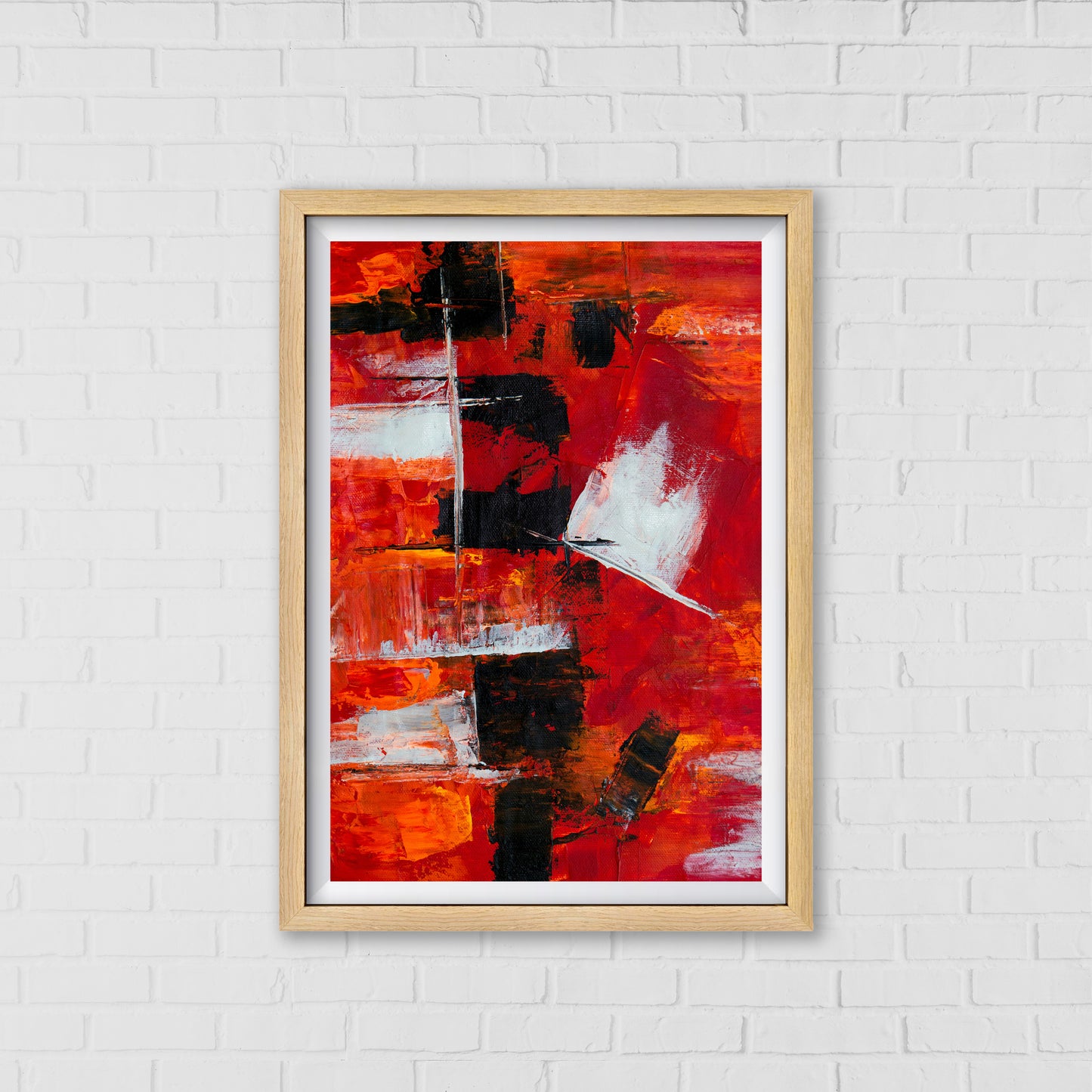 Red and Black Abstract Art by Steve Johnson | Modern Wall Art Decor