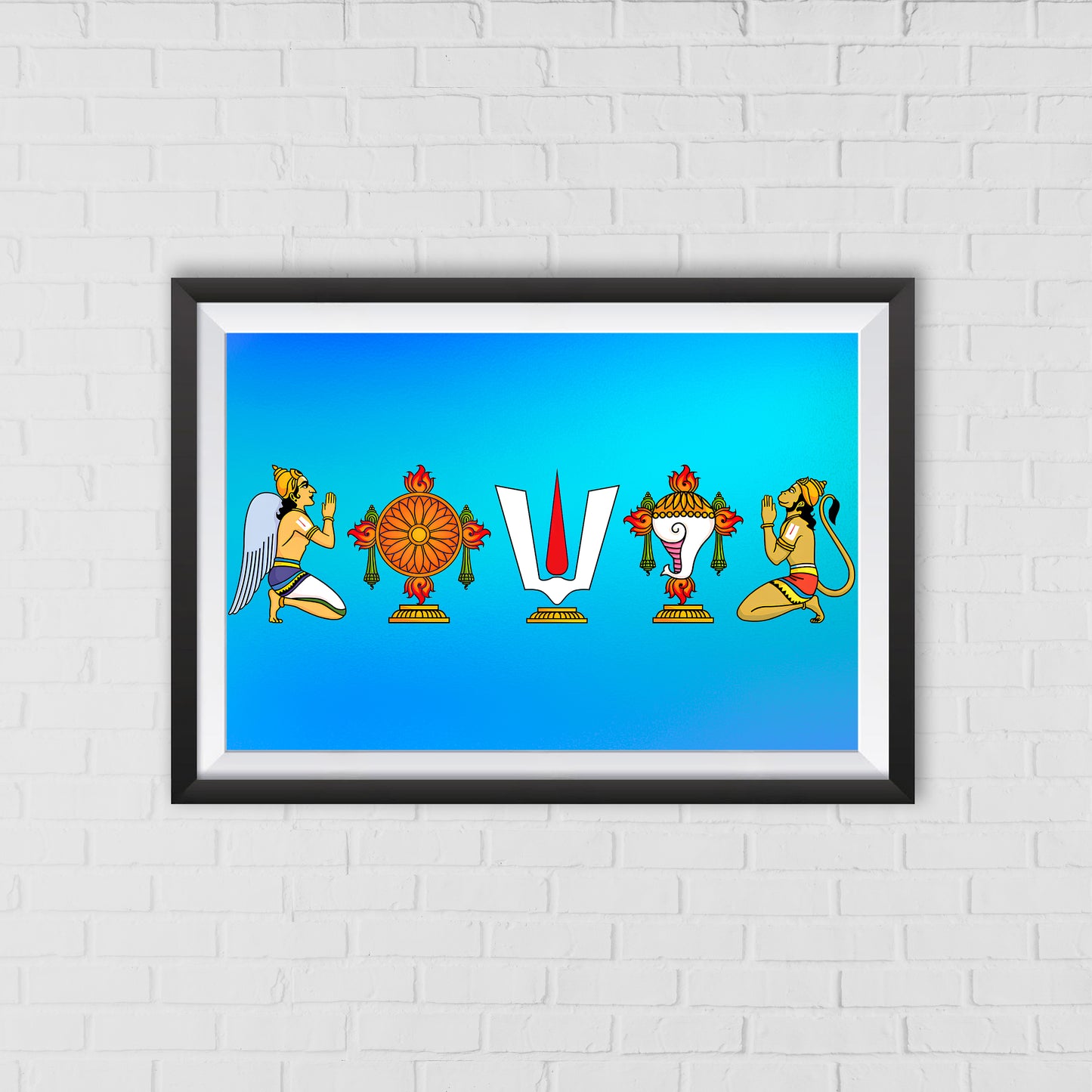 Sacred Symbols of Vaishnavism – A Divine Representation | Home Decor Wall Art  01