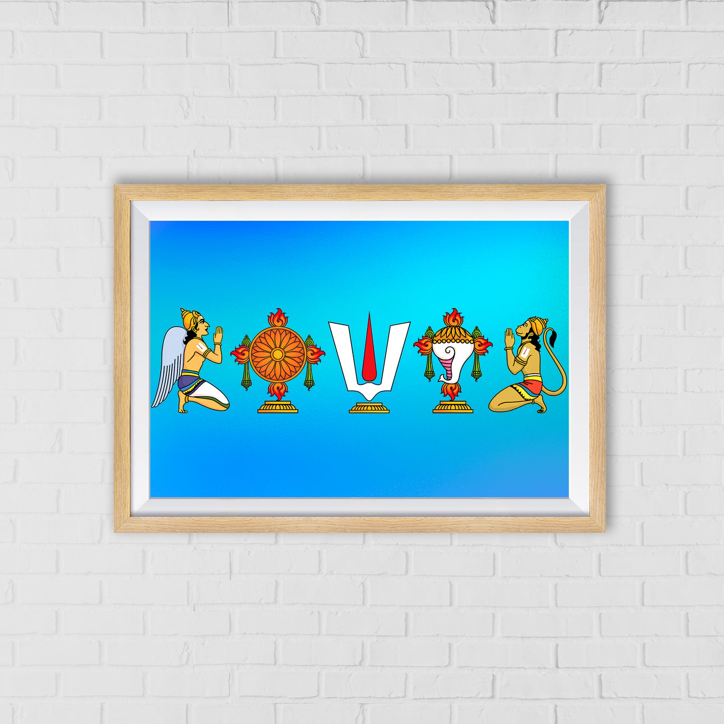 Sacred Symbols of Vaishnavism – A Divine Representation | Home Decor Wall Art  02