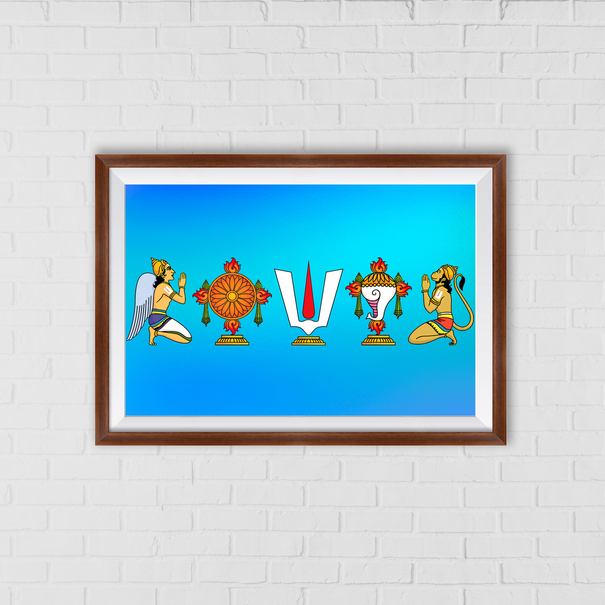 Sacred Symbols of Vaishnavism – A Divine Representation | Home Decor Wall Art 03