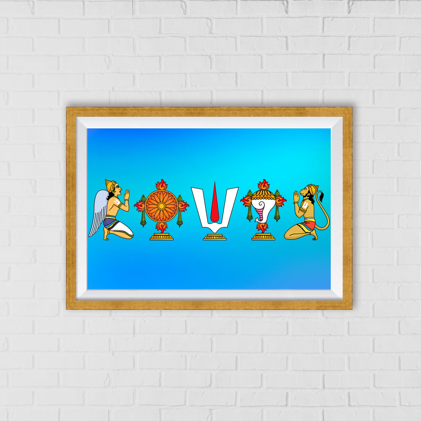 Sacred Symbols of Vaishnavism – A Divine Representation | Home Decor Wall Art 04