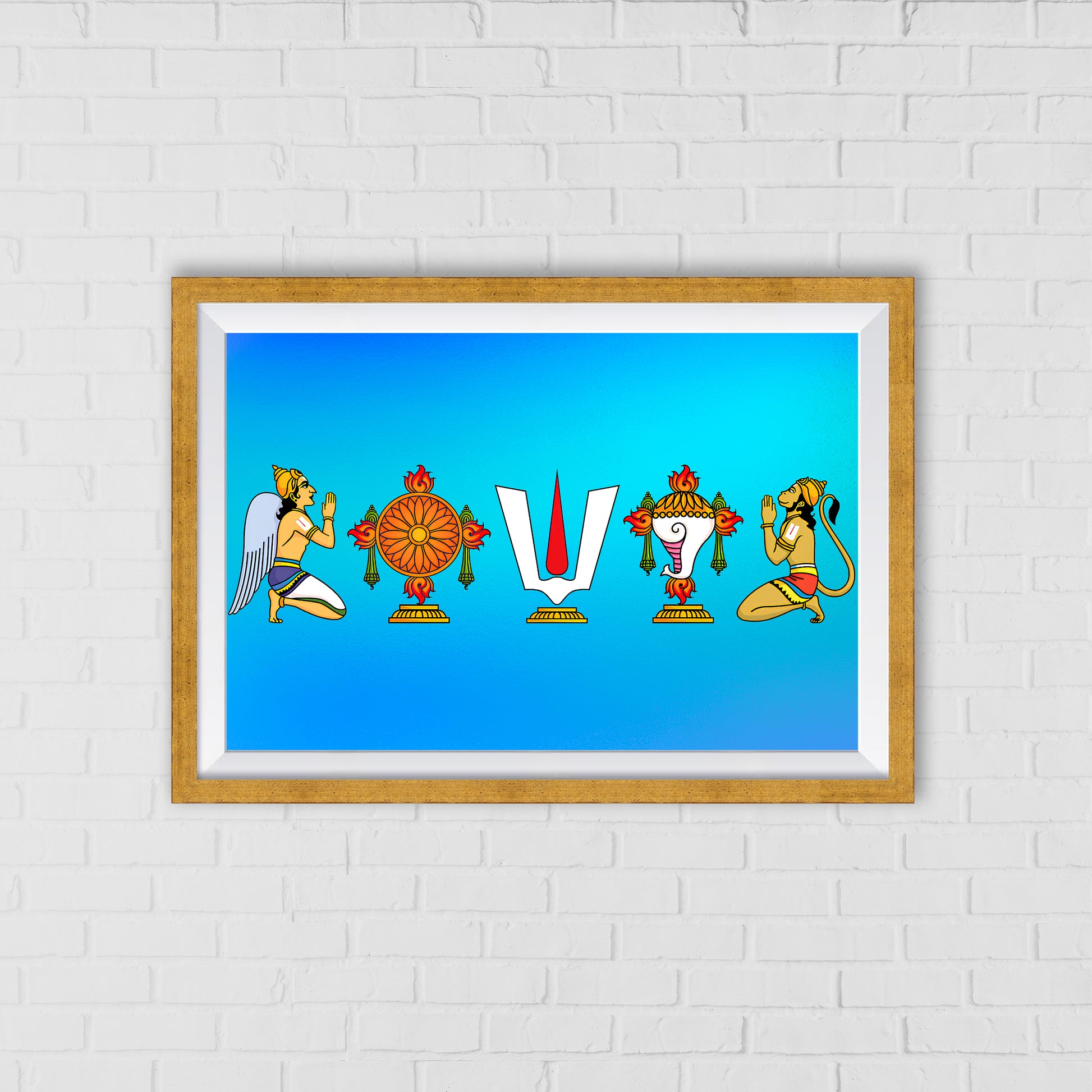 Sacred Symbols of Vaishnavism – A Divine Representation | Home Decor Wall Art 04