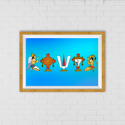 Sacred Symbols of Vaishnavism – A Divine Representation | Home Decor Wall Art 04