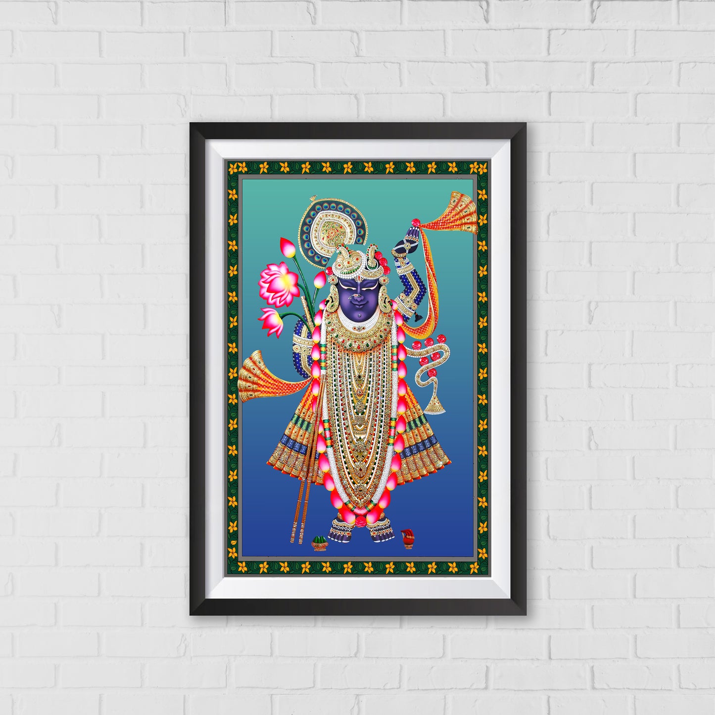 Shrinathji Divine Manifestation Pichwai Art | Indian wall art Decor