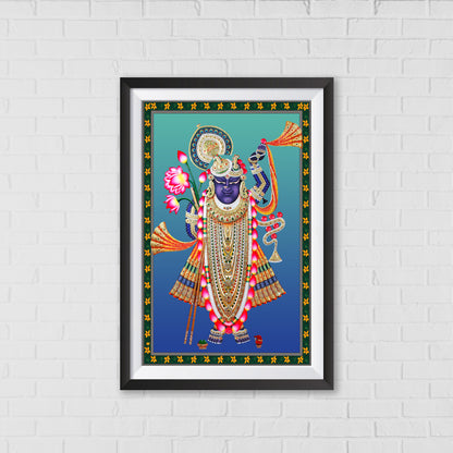 Shrinathji Divine Manifestation Pichwai Art | Indian wall art Decor