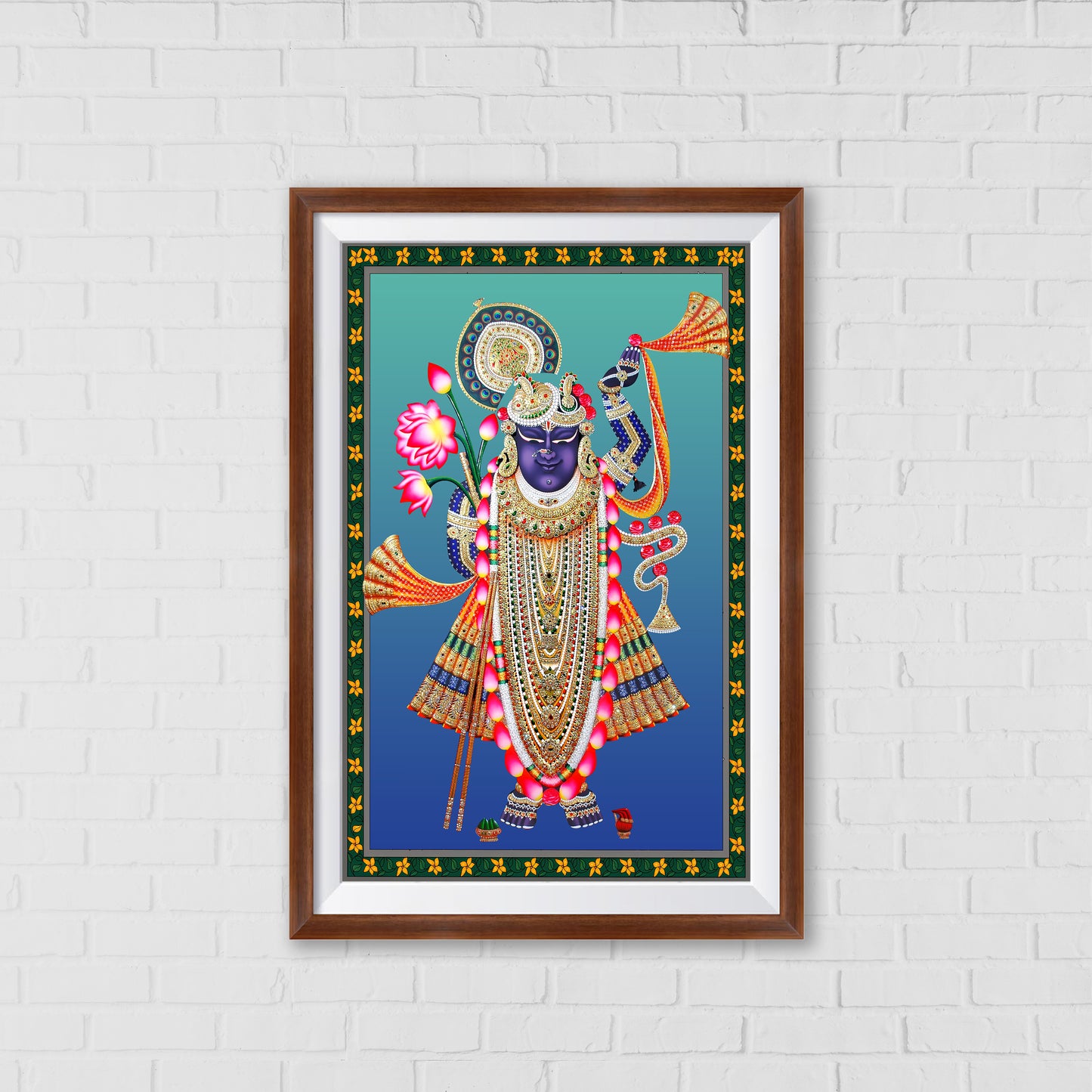 Shrinathji Divine Manifestation Pichwai Art | Indian wall art Decor