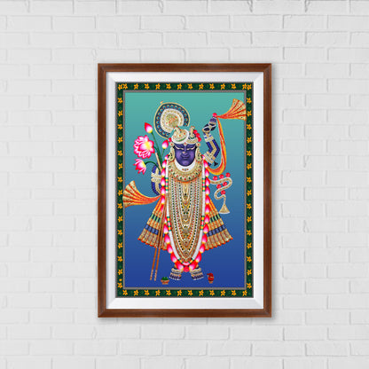 Shrinathji Divine Manifestation Pichwai Art | Indian wall art Decor