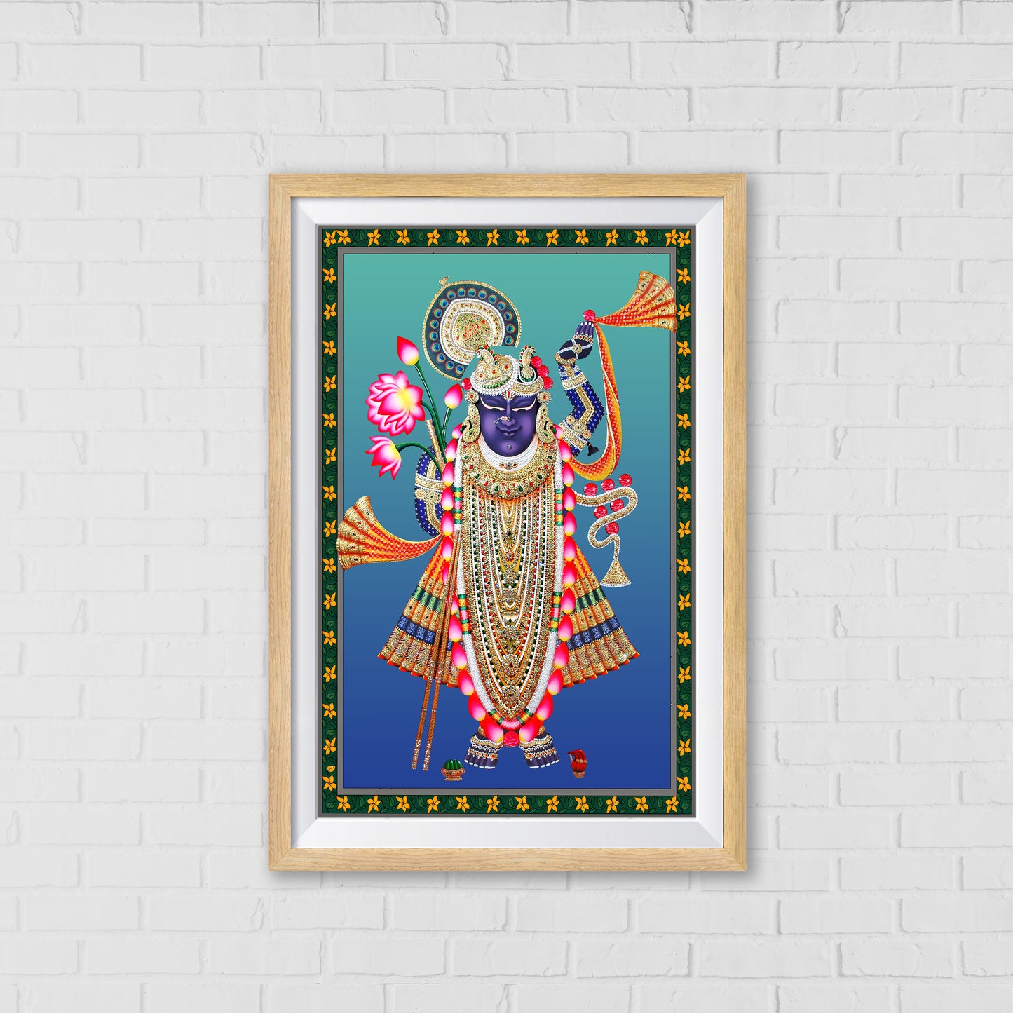 Shrinathji Divine Manifestation Pichwai Art | Indian wall art Decor