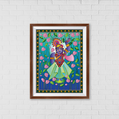 Shrinathji's Lotus Grace Pichwai Art | Indian Wall Art Decor
