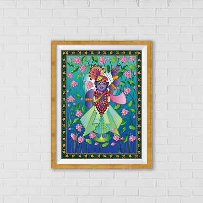 Shrinathji's Lotus Grace Pichwai Art | Indian Wall Art Decor