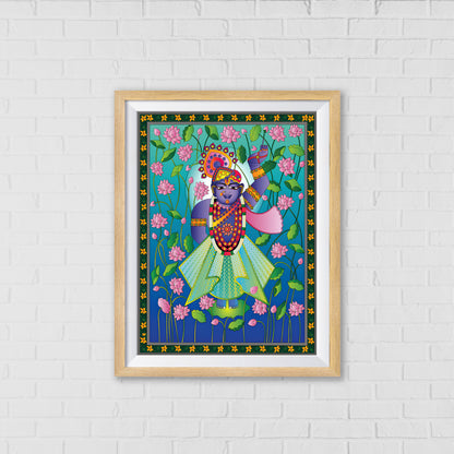 Shrinathji's Lotus Grace Pichwai Art | Indian Wall Art Decor