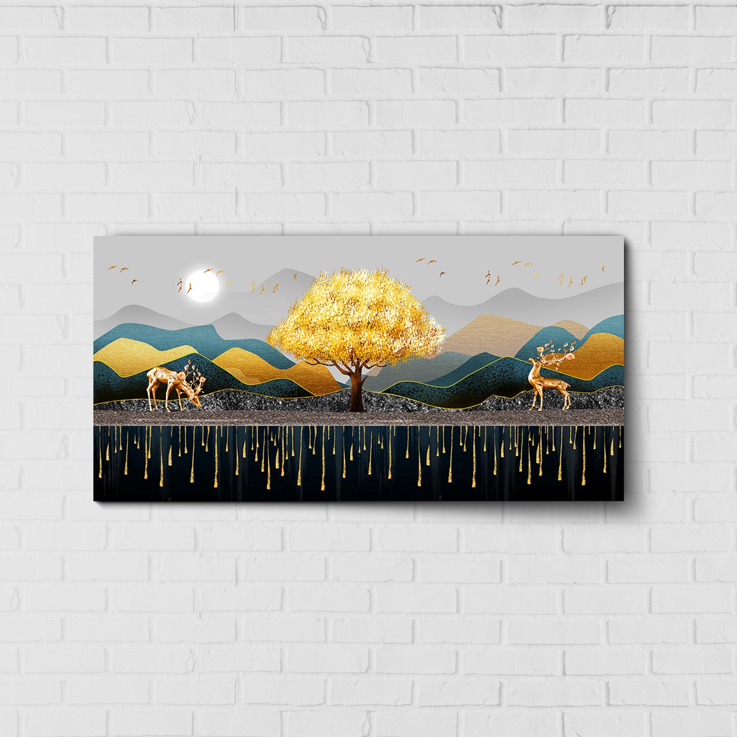 Signford’s Golden Hills Decor Wall Art |  Eco-Friendly Decor for Your Home, Office, and Creative Space | Crystal wall art