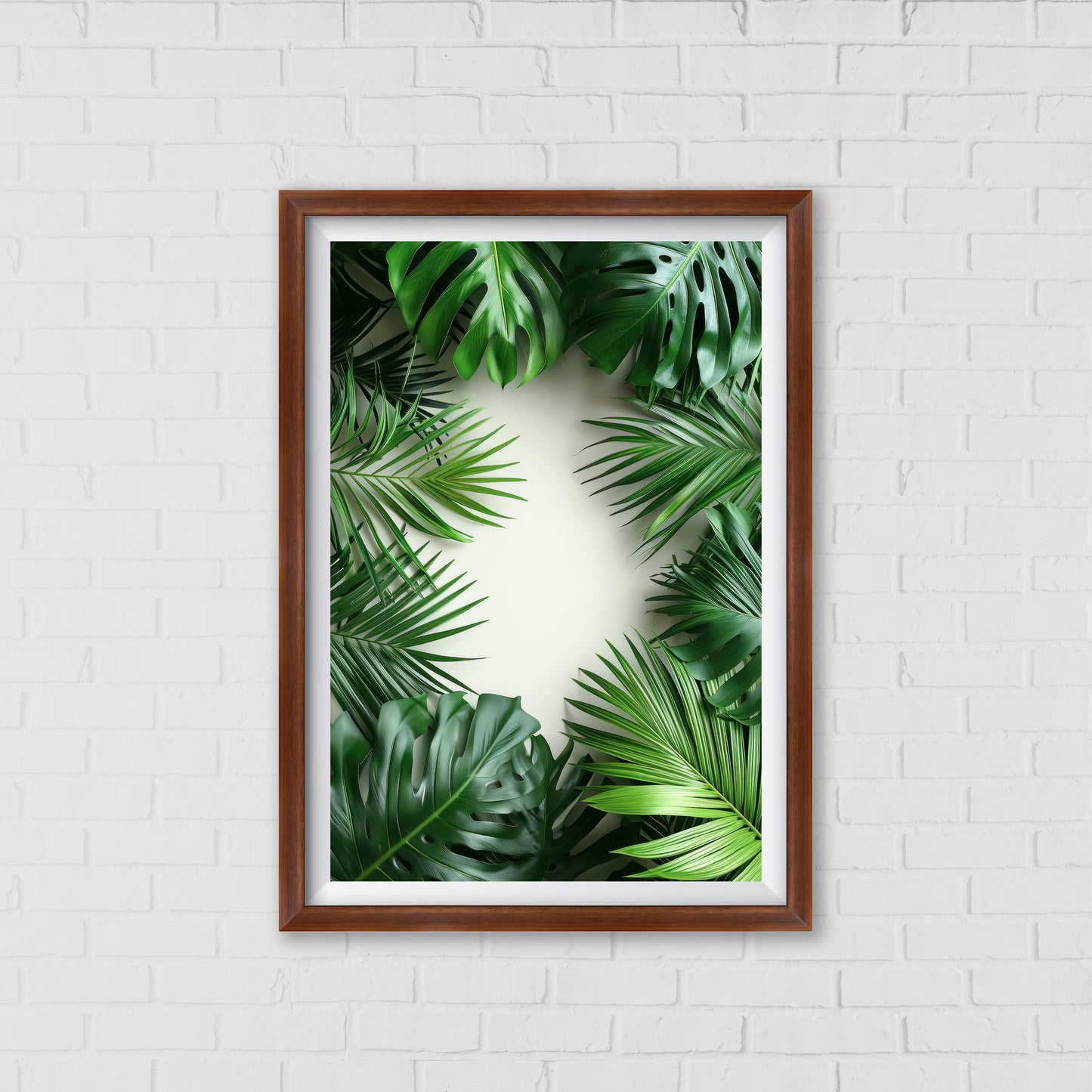 Tropical Greenery palm leaf  Canvas Portrait | Home Decor Wall Art