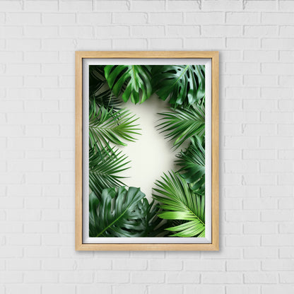 Tropical Greenery palm leaf  Canvas Portrait | Home Decor Wall Art