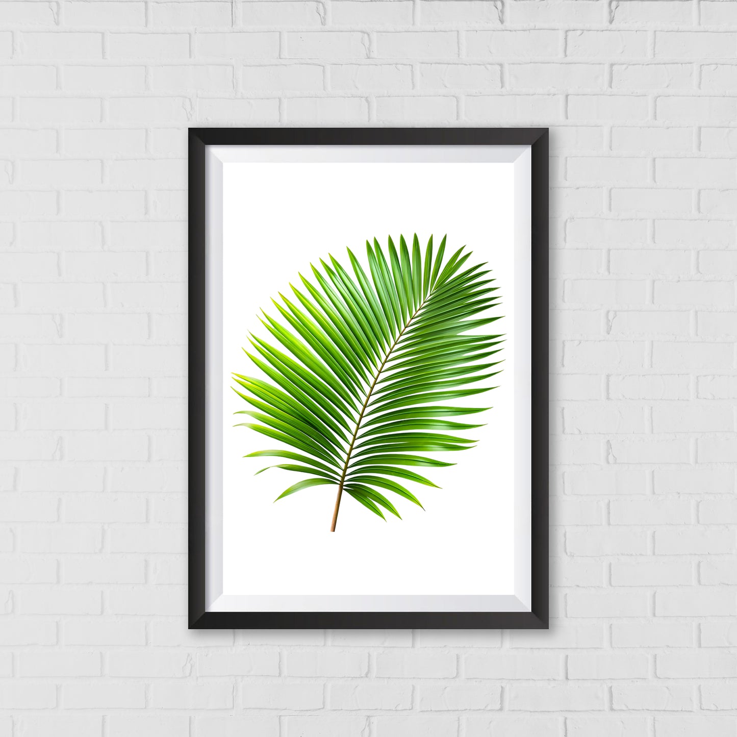 Tropical Palm Leaf - Botanical Wall Art Canvas Portrait | Home Decor Wall Art