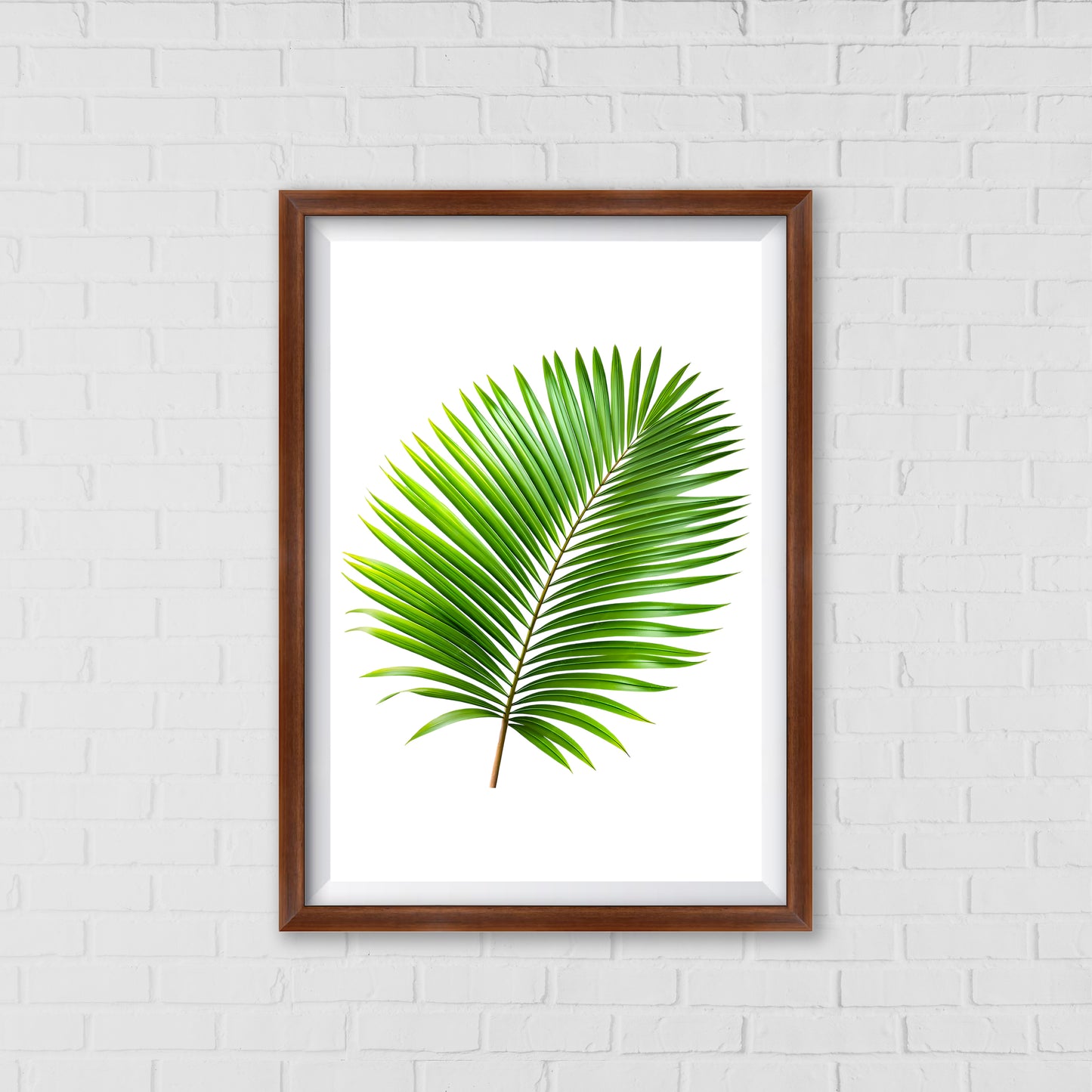 Tropical Palm Leaf - Botanical Wall Art Canvas Portrait | Home Decor Wall Art