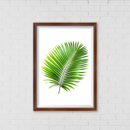 Tropical Palm Leaf - Botanical Wall Art Canvas Portrait | Home Decor Wall Art