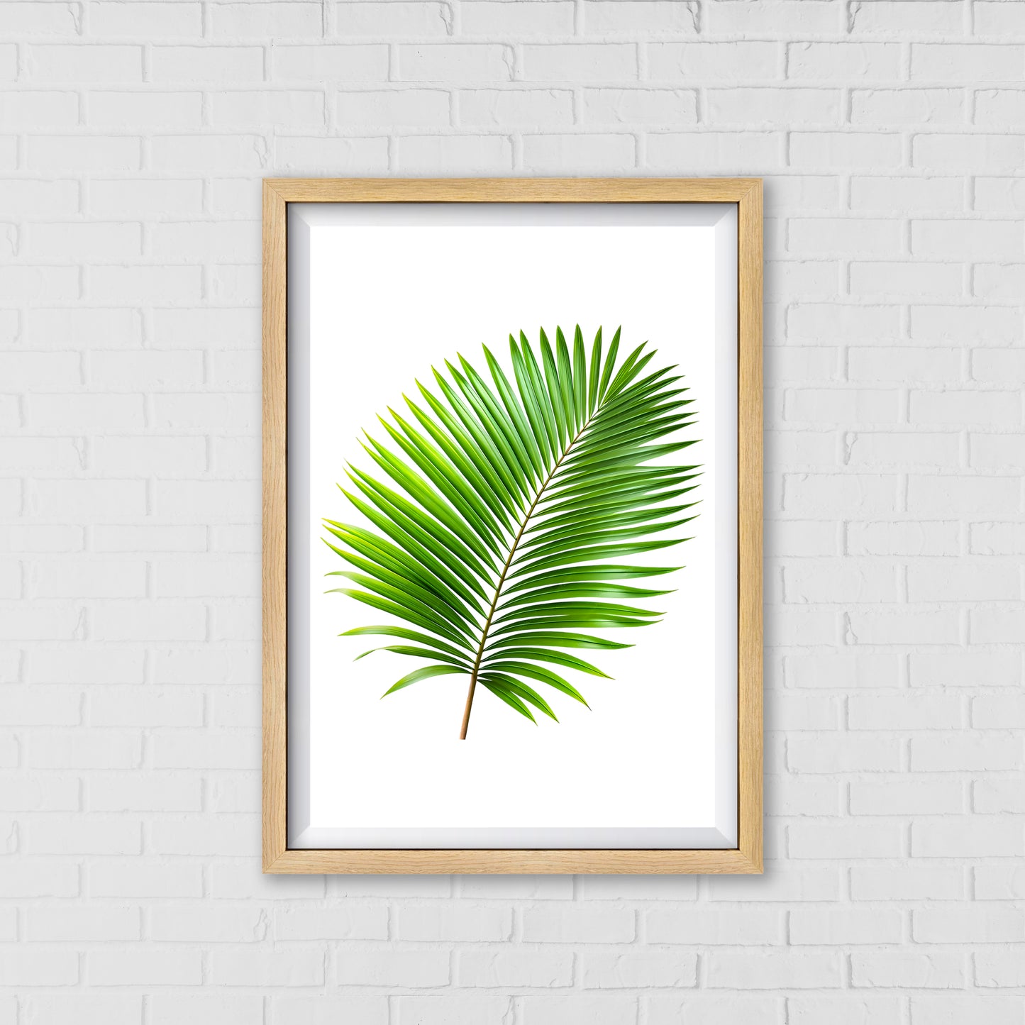 Tropical Palm Leaf - Botanical Wall Art Canvas Portrait | Home Decor Wall Art