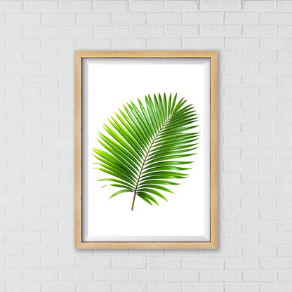 Tropical Palm Leaf - Botanical Wall Art Canvas Portrait | Home Decor Wall Art
