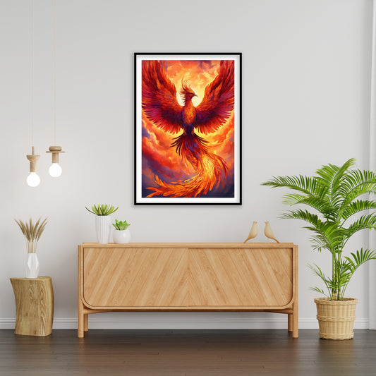 Phoenix Rising - Emblaze Your Walls with Mythical Fire | Home Decor Wall Art