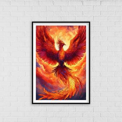 Phoenix Rising - Emblaze Your Walls with Mythical Fire | Home Decor Wall Art