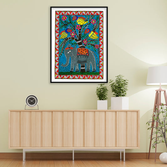 Whispers of the Forest Madhubani Art |  Indian Wall Art Decor