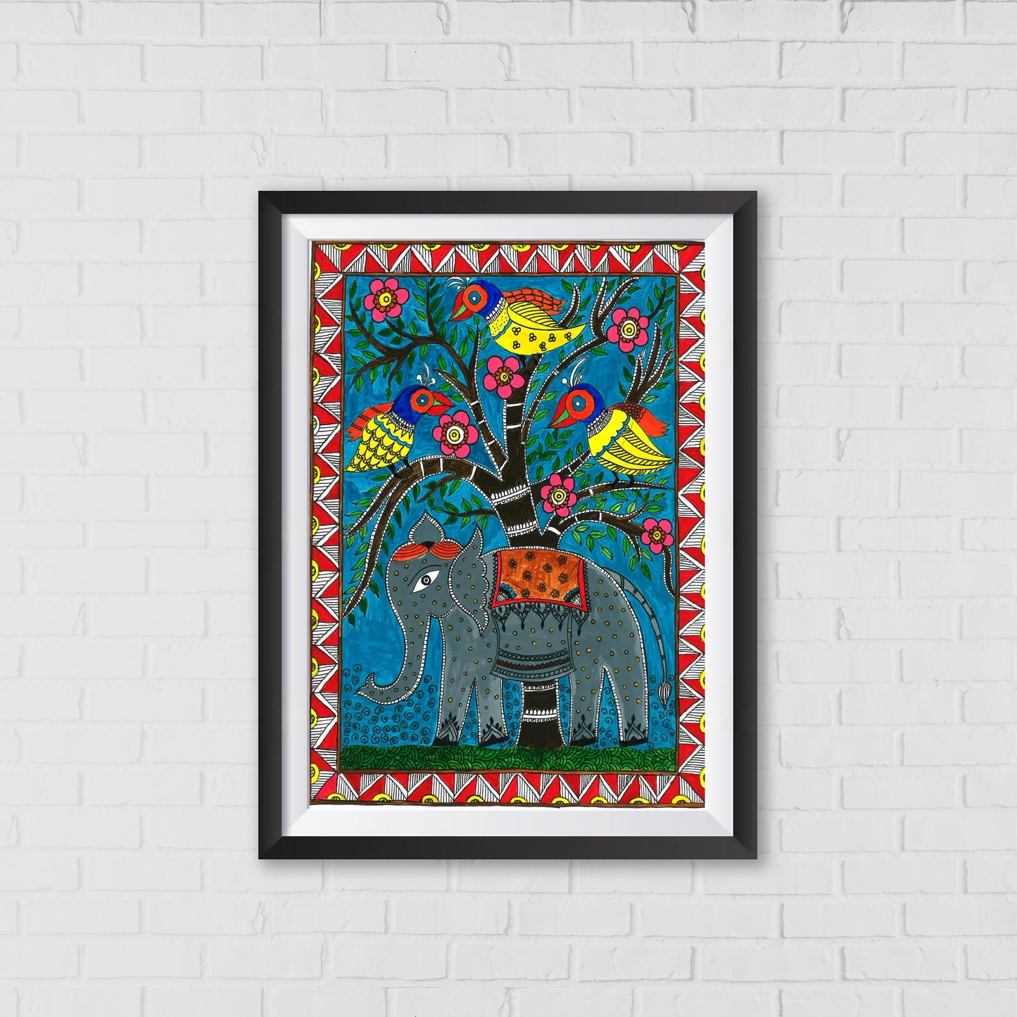 Whispers of the Forest Madhubani Art |  Indian Wall Art Decor