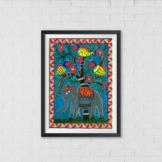 Whispers of the Forest Madhubani Art |  Indian Wall Art Decor