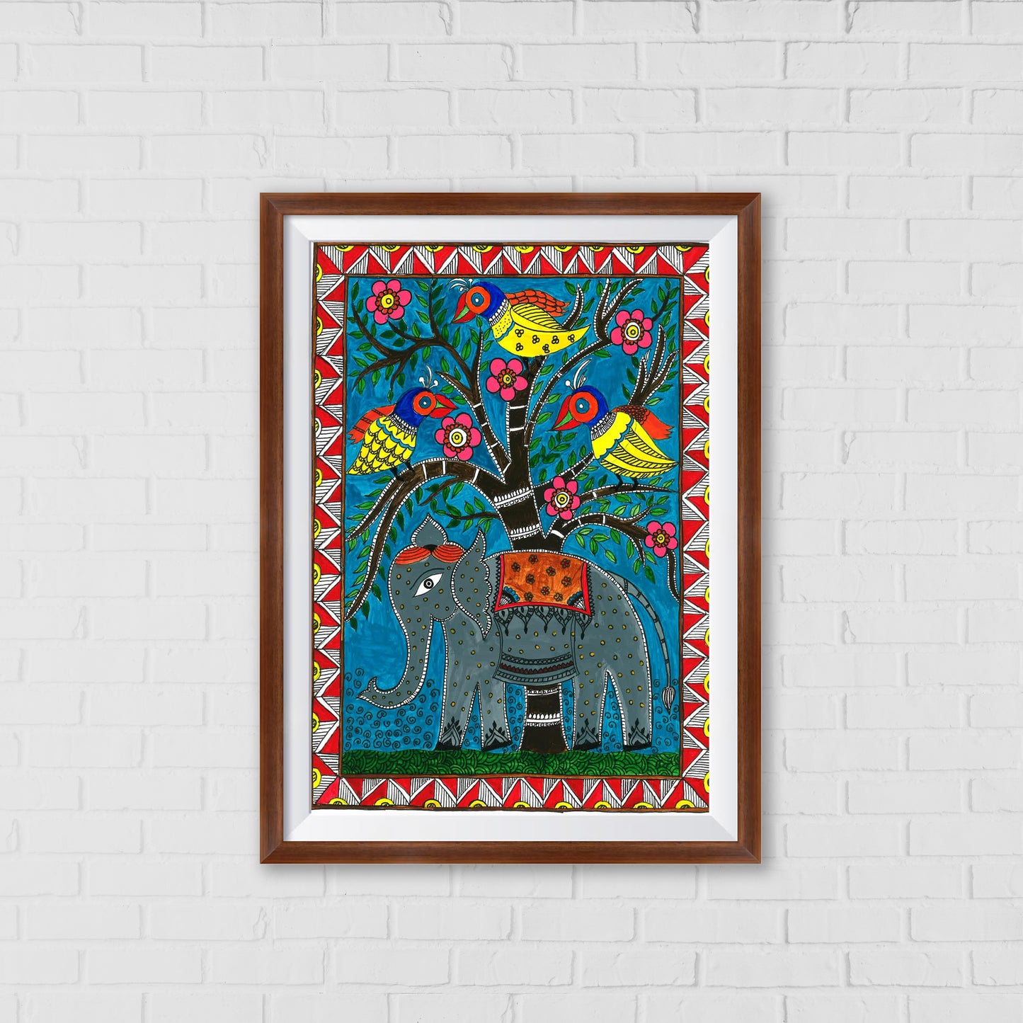 Whispers of the Forest Madhubani Art |  Indian Wall Art Decor