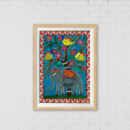 Whispers of the Forest Madhubani Art |  Indian Wall Art Decor